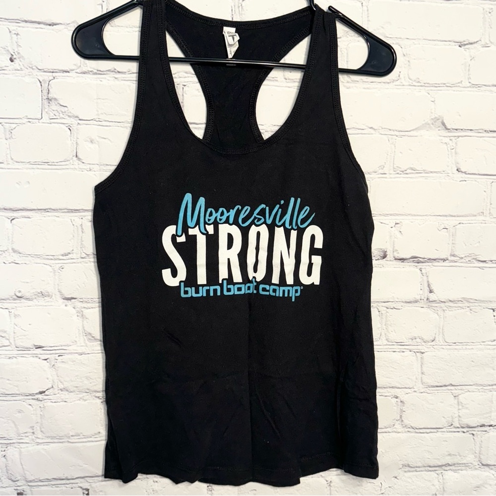 Burn Boot Camp black Mooresville Strong tank top